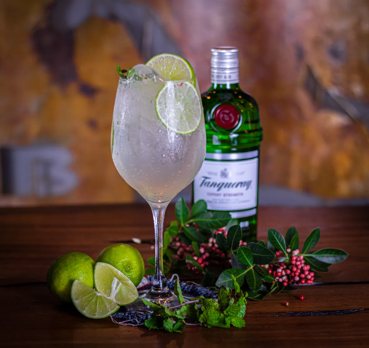 Gin tônica servida no Dino Barbecue